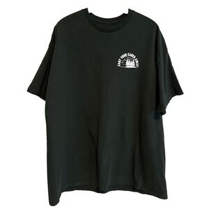 Cast Your Cares Away Fishing Graphic T-Shirt 2XL Relaxed Fit Fisherman Gorpcore